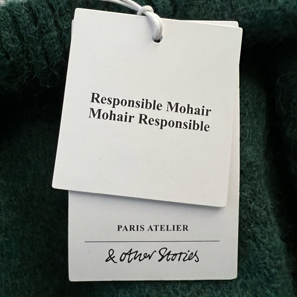 NWT Paris Atelier & Other Stories Turtleneck Green Sweater - Picture 7 of 8